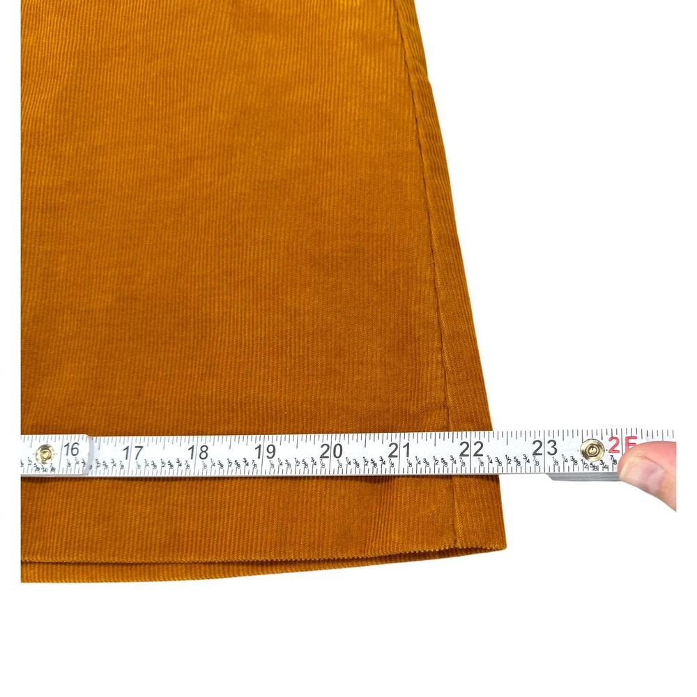 J Crew Corduroy A-Line Skirt Size 8 Yellow Mini Zip Lined Cotton G8210 Academia - Picture 10 of 12